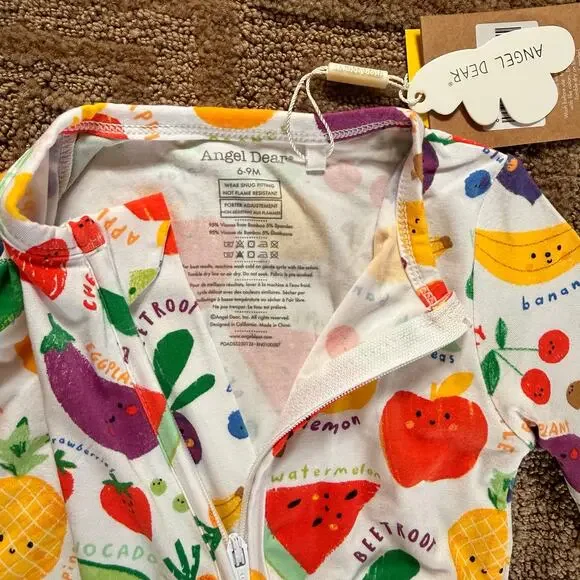 NWT - Angel Dear - 2 Way Zipper Footie - Size 6-9M - Picture 2 of 6
